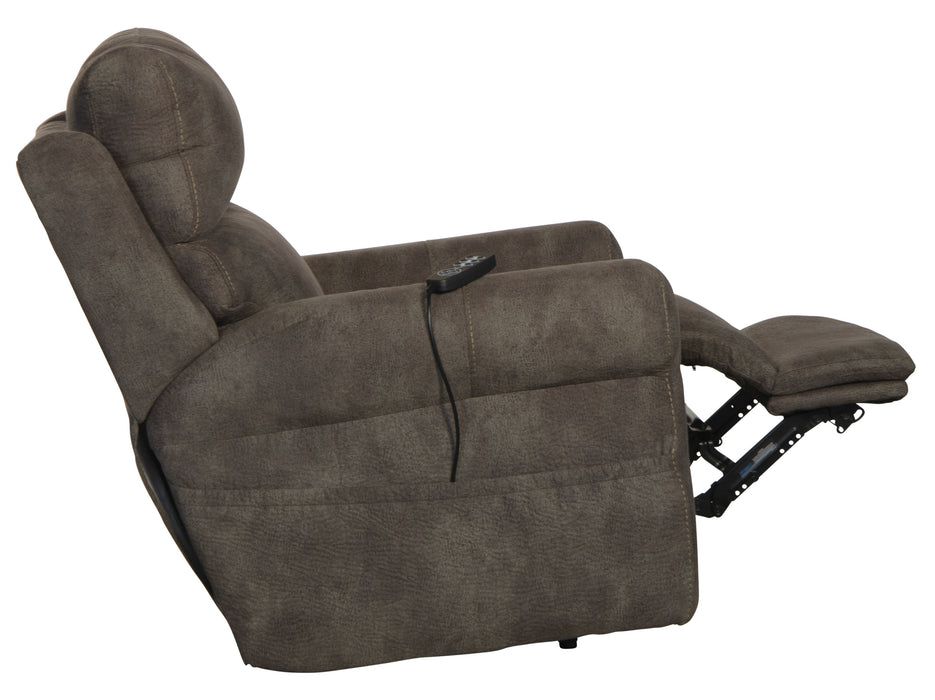 Tranquility - Power Headrest Power Lay Flat Reclining With CR3 Heat / Massage / Lumbar - Pewter