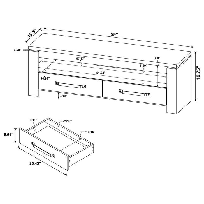 Elkton - 2-Drawer TV Console