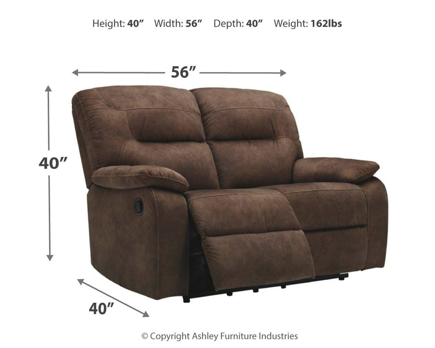 Bolzano - Coffee - Reclining Loveseat