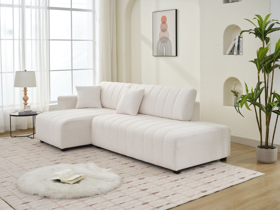 Jessica - Lamb Wool Sectional Sofa With Chaise