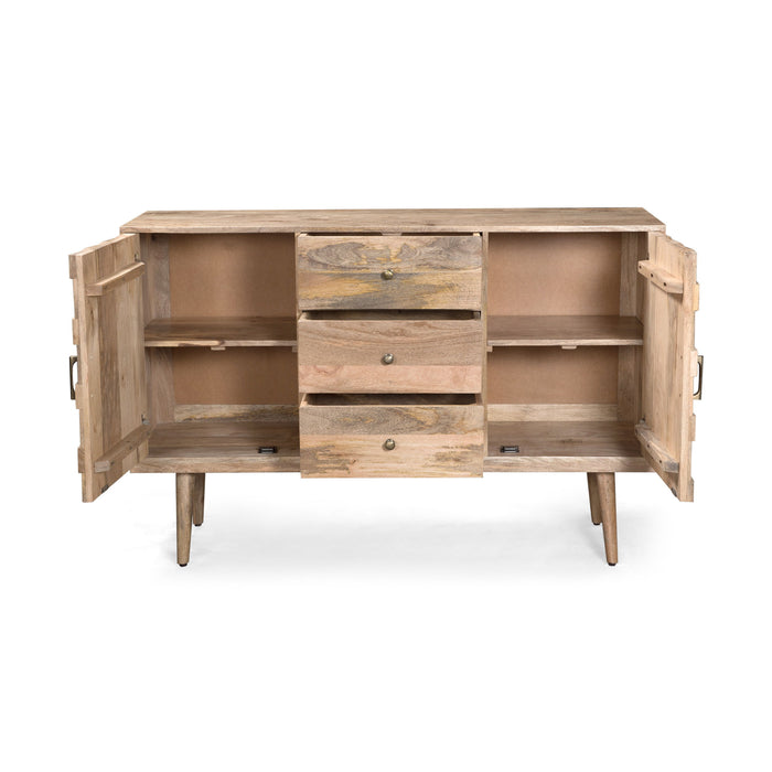 3 Drawer Sideboard With 2 Doors (KD Legs) - Natural