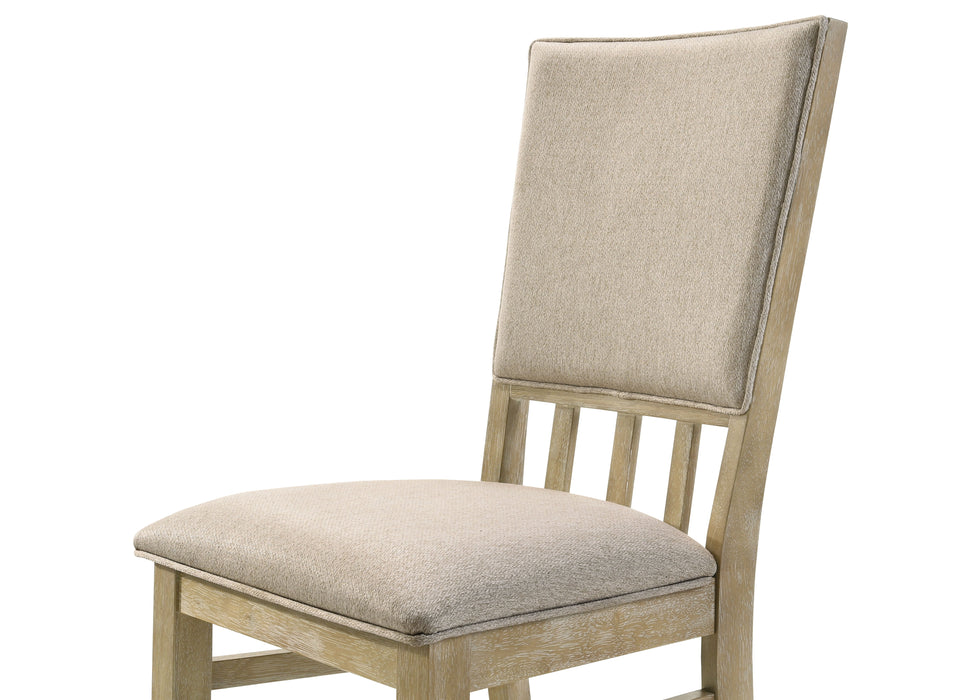 Brutus - 19" Wide Contemporary Fabric Dining Chair (Set of 2) - Reclaimed Wheat