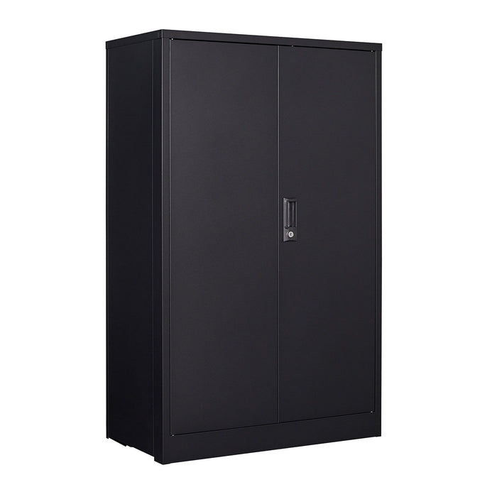 Metal Storage Cabinet With Locking Doors And Adjustable Shelf, Folding Filing Storage Cabinet, Folding Storage Locker Cabinet For Home Office, School, Garage