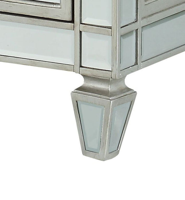 Varian - Mirrored Nightstand - Silver