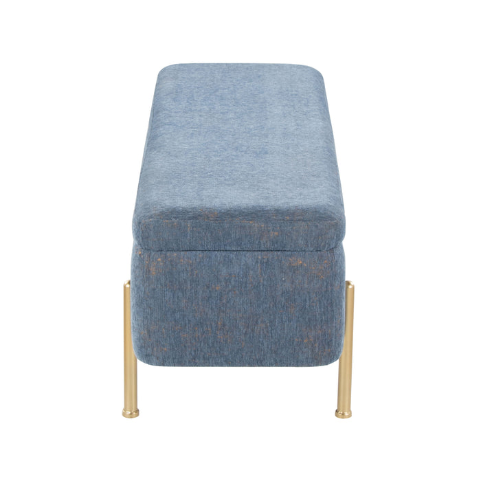 Daniella - Contemporary Bench - Gold / Blue