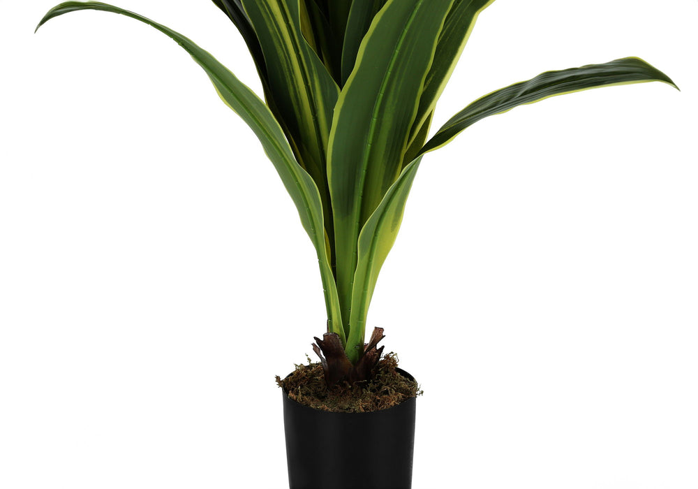 47" Tall, Artificial Plant, Dracaena Tree, Indoor, Faux, Fake, Floor, Greenery, Potted, Real Touch, Decorative - Green / Black