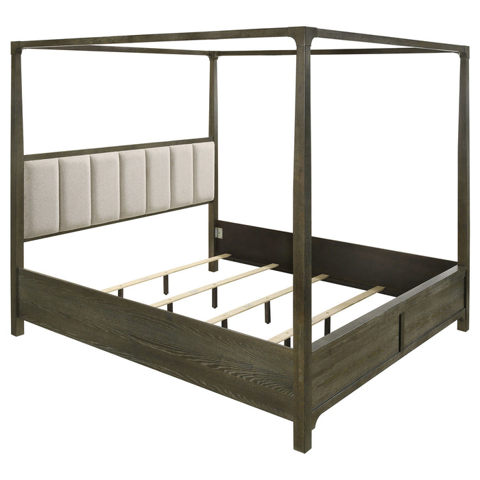 Gran Park - Queen Four Poster Canopy Bed - Dark Cocoa