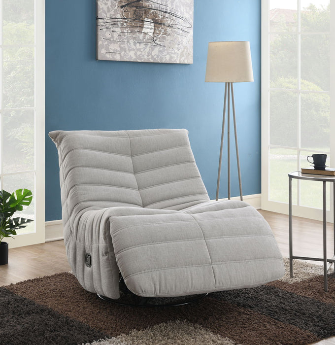 Talmon - Chenille Glider Recliner With Swivel