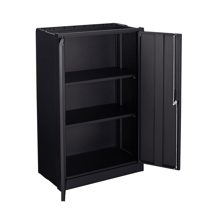 Metal Storage Cabinet With Locking Doors And Adjustable Shelf, Folding Filing Storage Cabinet, Folding Storage Locker Cabinet For Home Office, School, Garage