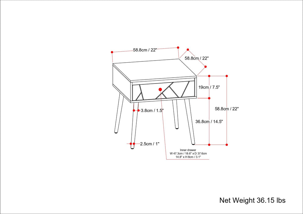 Jager - Side Table - Natural