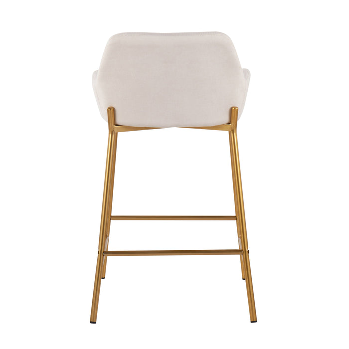 Daniella - Contemporary / Glam Fixed Height Counter Stool (Set of 2)