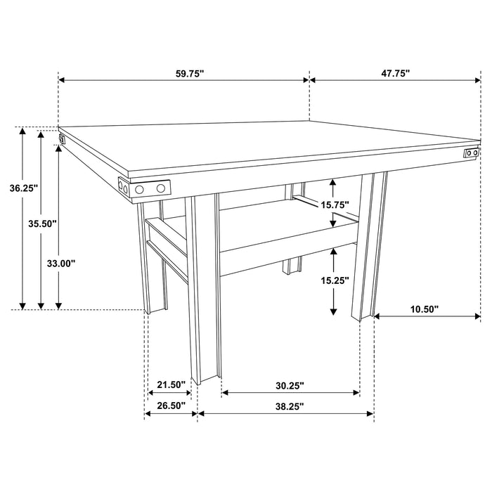 Patterson - 60-Inch Counter Height Dining Table - Mango Oak