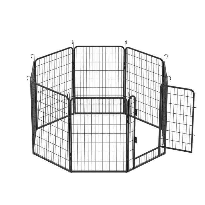 Heavy Duty Metal Playpen With Door, Dog Fence Pet Exercise Pen