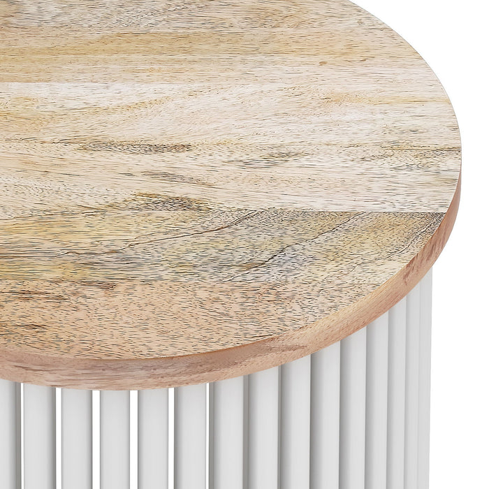 Demy - Metal and Wood Accent Table