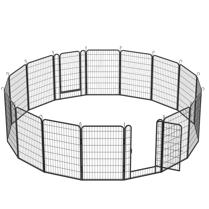 Heavy Duty Metal Playpen With Door, Dog Fence Pet Exercise Pen For Outdoor, Indoor