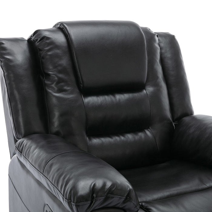 360° Swivel And Rocking Home Theater Recliner Manual Recliner Chair With Wide Armrest For Living Room