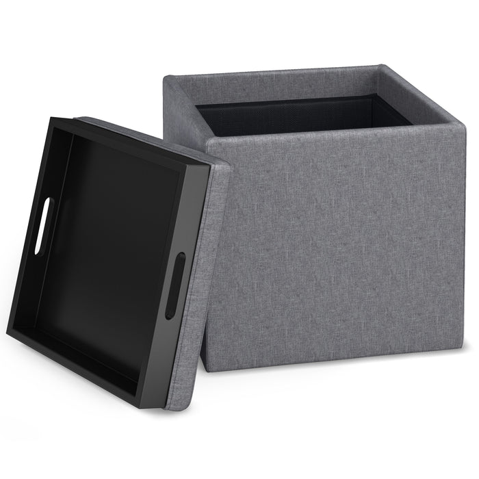 Rockwood - Cube Storage Ottoman with Tray