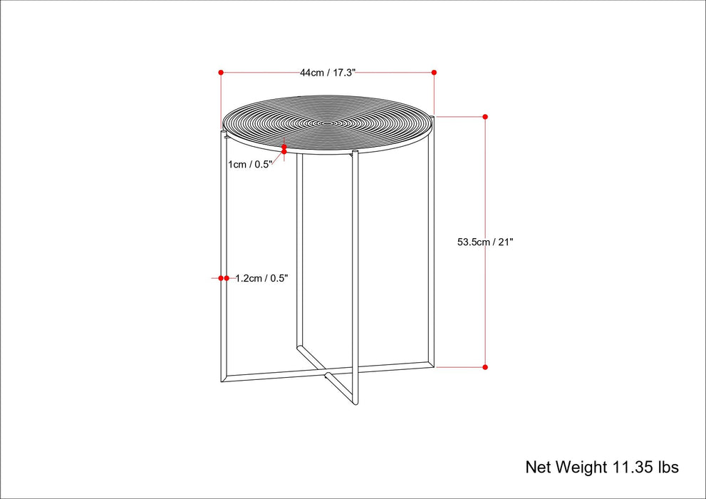 Oliver - Side Table - Gold / Brass