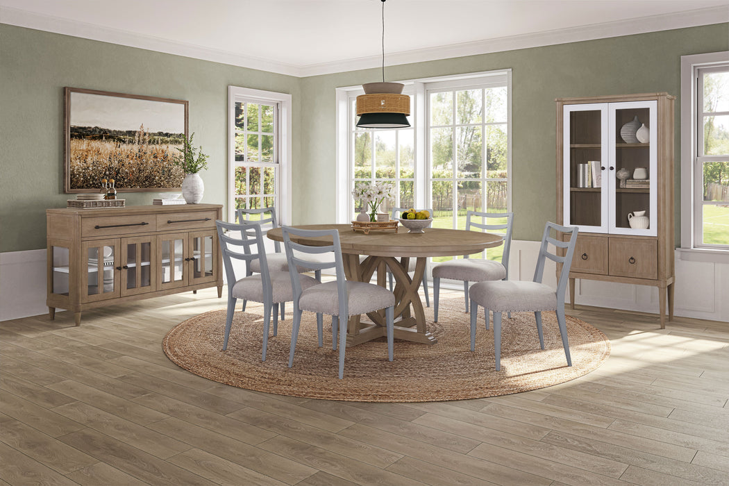 Round Dining Extendable Dining Table - Sand