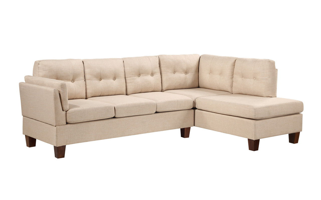 Dalia - Linen Modern Sectional Sofa With Right Facing Chaise