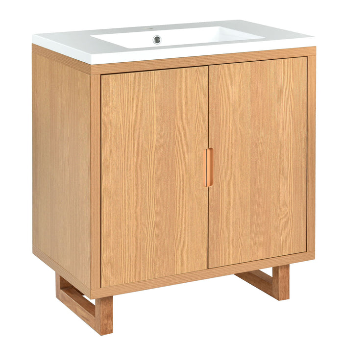 Bathroom Vanity Set With Sink, Combo Cabinet, Bathroom Storage Cabinet, Solid Wood Frame