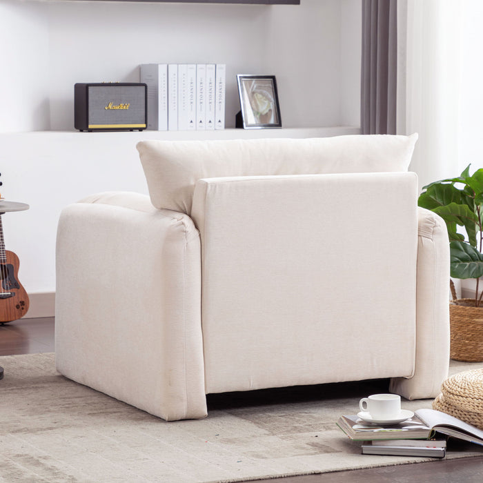 Modern Style Chenille Oversized Armchair Accent Chair Single Sofa Lounge Chair For Living Room, Bedroom