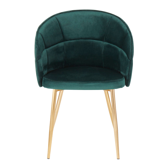 Lindsey - Contemporary Chair - Gold / Green