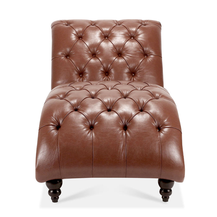 Tufted Armless Chaise Lounge