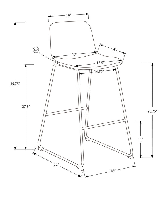 Office Chair, Bar Height, Standing, Computer Desk, Work, Leather Look, Contemporary, Modern