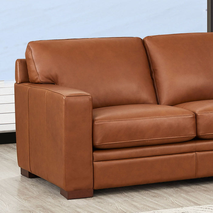 Dillon - Leather Right Chaise Sectional