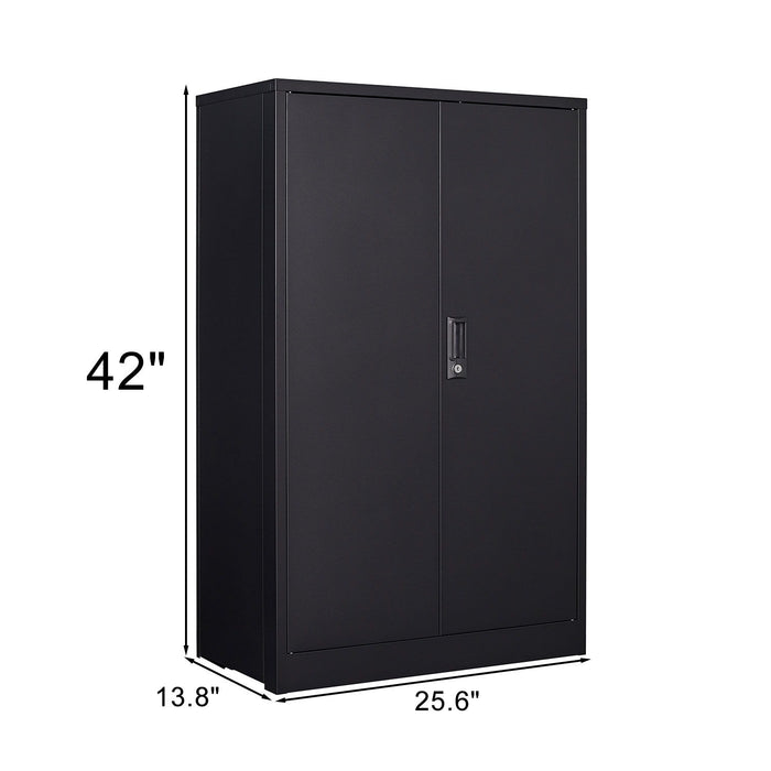 Metal Storage Cabinet With Locking Doors And Adjustable Shelf, Folding Filing Storage Cabinet, Folding Storage Locker Cabinet For Home Office, School, Garage