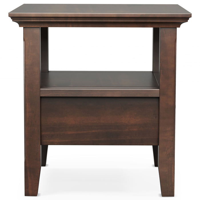 Acadian - End Table with Drawer - Brunette Brown