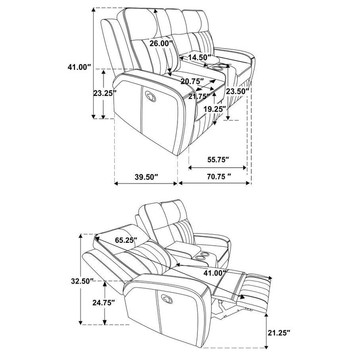 Raelynn - Upholstered Reclining Sofa Set