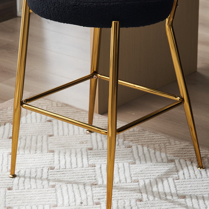 Modern Teddy Fabric Upholstered Bar Stools