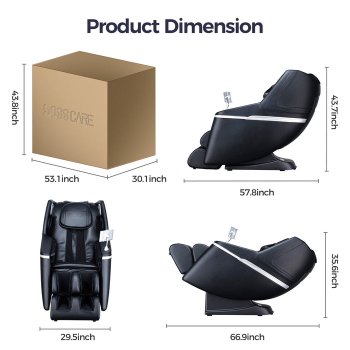 Bosscare - 3D Sl Zero Gravity Massage Full Body Chair With App Control Shiatsu Recline