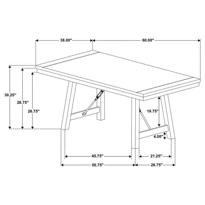 Newport - Rectangular Trestle Table Dining Set