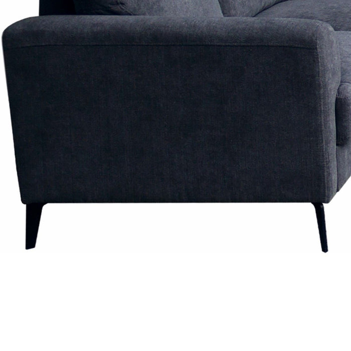 Jackson - Chenille Chair With Black Metal Legs