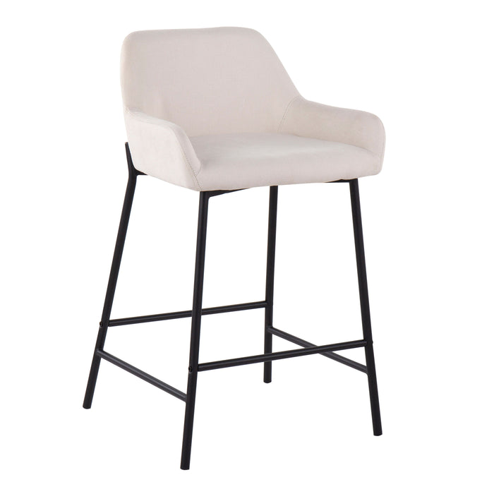 Daniella - Industrial Fixed Height Counter Stool (Set of 2)