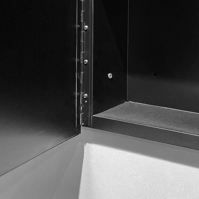 26X30" Black Metal Framed Wall Mount Or Recessed Bathroom Medicine Cabinet With Mirror - Black