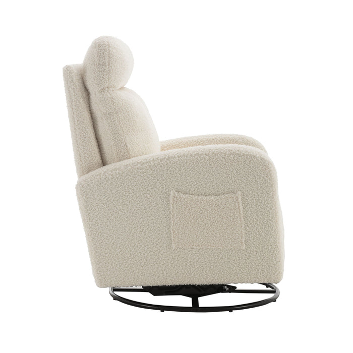 Jiada - Upholstered Swivel Glider Rocking Chair For Nursery Modern Style One Left Bag