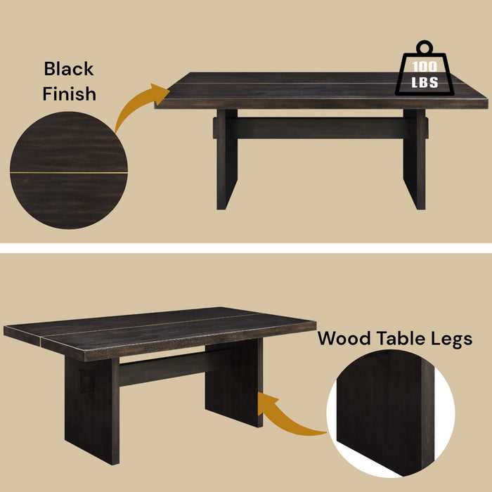 Jaramillo - Rustic Dining Table - Espresso / Gold