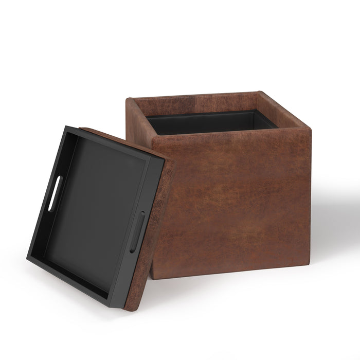 Rockwood - Cube Storage Ottoman with Tray