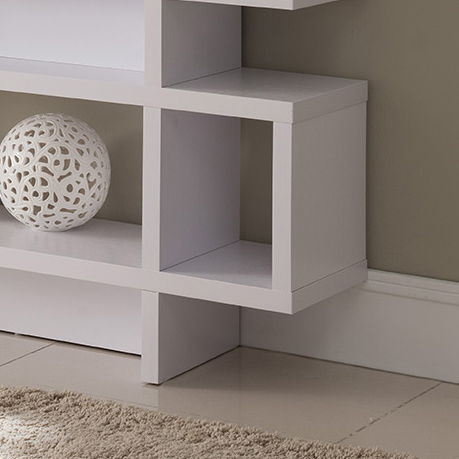 Four Compartment Modern Display Cabinet - White