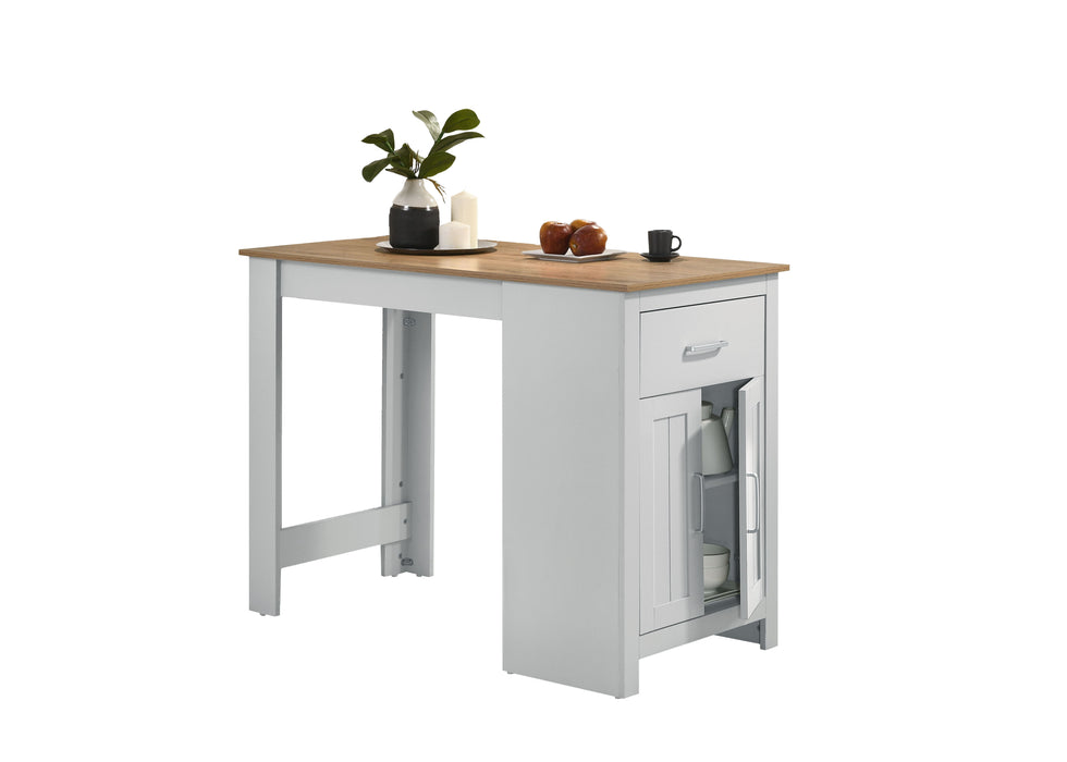 Alonzo - Small Space Counter Height Dining Table With Cabinet And Drawer Storage