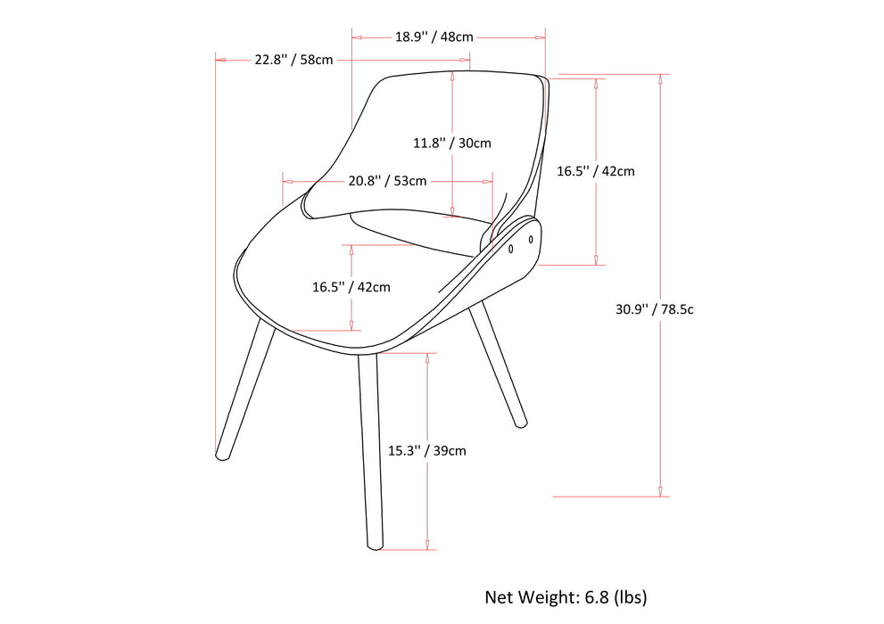 Malden - Bentwood Dining Chair with Wood Back