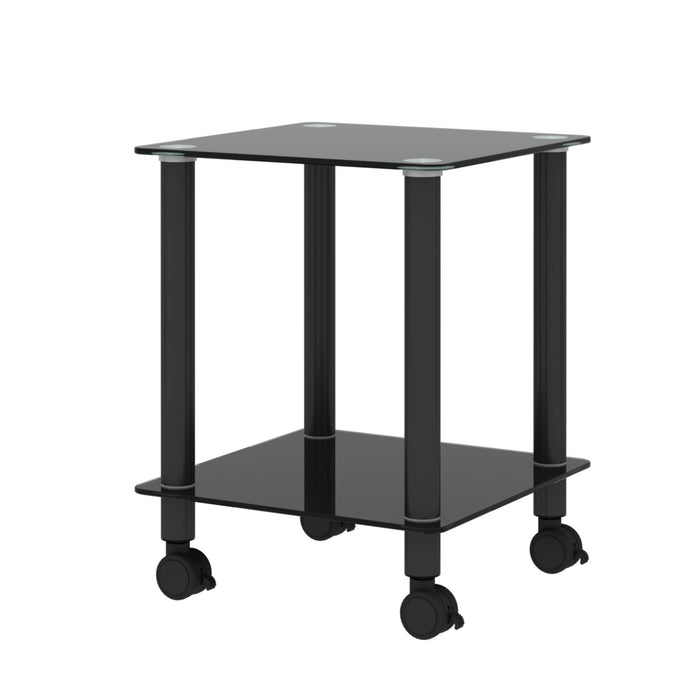 Side Table, 2 Tier Space End Table, Modern Night Stand, Sofa Table, Side Table With Storage Shelve