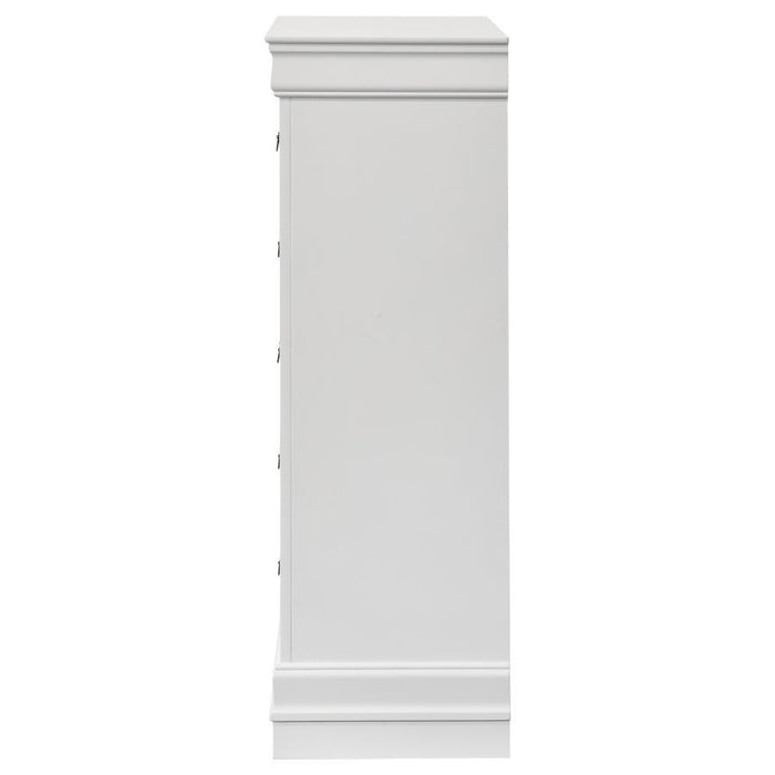 Louis Philippe - 5-Drawer Bedroom Chest - White