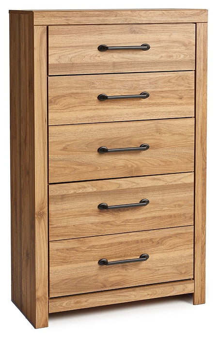 Pasklyn - Brown - Five Drawer Chest