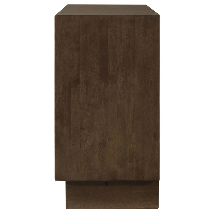 Glenwood - 6-Drawer Dresser Cabinet - Warm Brown