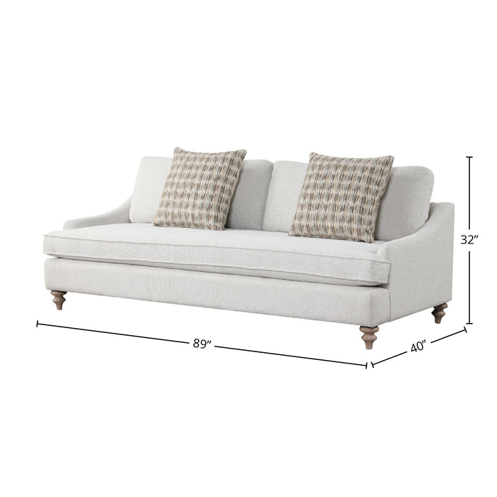 Sofa Single Reverable Cushion With 2 Pillows - Off White